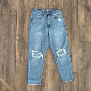 Distressed Blue Jeans